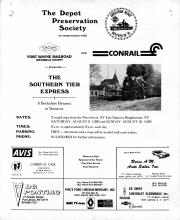 Southern Tier Express poster, August 1986