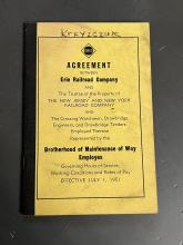 Agreement between the Erie Railroad Company and the New Jersey & New York Railroad Company and employees thereon represented by the Brotherhood of Maintenance of Way Employes, July 1, 1952