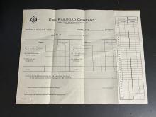 Erie Railroad monthly balance sheet for conductors, June 1956