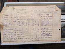 Erie Railroad (actually Erie Lackawanna) Report of Interline Ticket Sales at Port Jervis, NY, December 1961
