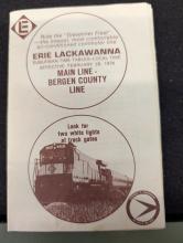 Erie Lackawanna Main Line and Bergen County Line timetable, February 29, 1976