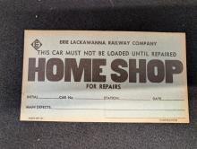 Erie Lackawanna Home Shop Bad Order card