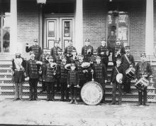 Framed photograph of Erie Coronet Band, Port Jervis