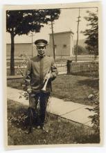 Photograph of James J. Case, machinist in Erie Port Jervis roundhouse for 53 years, member of the Erie Band