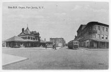 Erie Railroad Port Jervis station on Jersey Avenue and Fowler Street