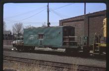 Photograph of Conrail caboose 18373 in Port Jervis, NY, April 1977