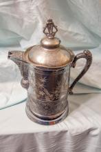 Erie Railroad Port Jervis Shop Band Silver Teapot