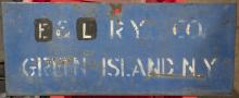 E&L Ry Co Green Island NY sign