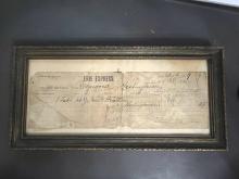 Framed Erie Express Freight Way-Bill