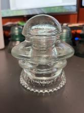 Telegraph insulator, clear, Hemingray 53
