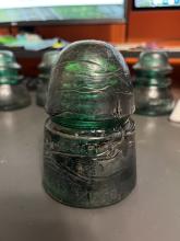 Telegraph insulator, green, Brookfield 00