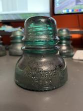 Telegraph insulator, green, Hemingray 40