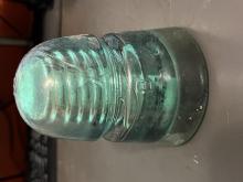 Telegraph insulator, green, Brookfield