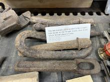 New York, Lake Erie & Western Railroad link and pin couplers, located near old freight house in Port Jervis, NY