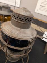 Erie Railroad lantern, unknown make, clear globe
