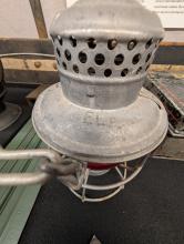 Erie Lackawanna lantern, unknown make, red globe