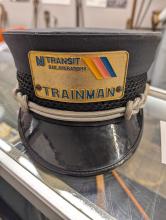NJ Transit Trainman hat, once owned by Richard J. Dilger, Sparrowbush, NY