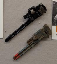 Pair of Erie Railroad pipe wrenches