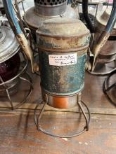 Star battery lantern, marked Erie R.R., once used by Louis H. LaBarr