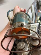 Star battery lantern, marked Erie R.R., once used by Louis H. LaBarr
