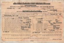 Monthly Locomotive Unit Inspection and Repair Reports of Middletown & New Jersey Railroad 44-tonner locomotive 1, updated to October 19, 1967
