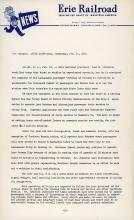 Erie Railroad press release regarding use of Hoboken Terminal, February 15, 1956