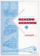 Erie Railroad dining car menu, dinner, September 21, 1960