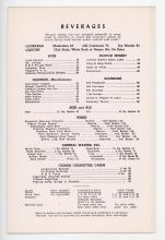Lackawanna Railroad Phoebe Snow dining car buffet menu, September 29, 1955