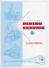 Erie Railroad dining car luncheon menu, August 15, 1960