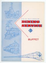Erie Railroad dining car buffet menu, September 21, 1960