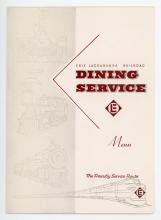 Erie Lackawanna dining car menu, 1960s