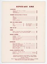 Erie Lackawanna dining car menu, 1960s