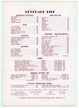 Erie Lackawanna dining car dinner menu, March 3, 1962