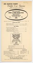 Erie Lackawanna dining car buffet menu, December 11, 1964