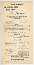 Erie Lackawanna dining car breakfast menu, October 1965