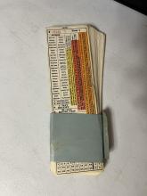 Bundle of Erie Railroad ticket coupons