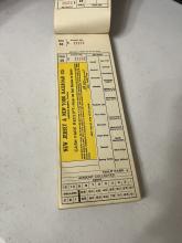 Bundle of New Jersey & New York Railroad ticket coupons
