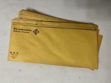 Stack of Erie Lackawanna envelopes, unused, August 1967