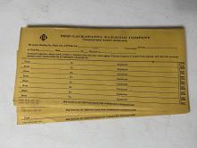 Stack of Erie Lackawanna conductor's ticket envelopes, unused, July 1962