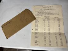 Erie Railroad Increase in Coach Fares, Effective October 1, 1959 (in envelope addressed to H. D. Crine, Collector - Erie RR, Hoboken, N. J.)