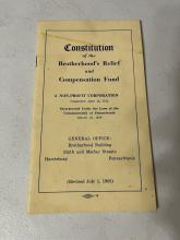 Constitution of the Brotherhood's Relief and Compensation Fund, revised July 1, 1963