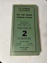 Erie Lackawanna New York & Scranton Divisions employee timetable 2, effective Sunday, April 27, 1969