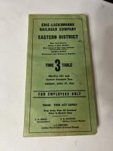 Erie Lackawanna Eastern District employee timetable 3, effective Sunday, April 29, 1962
