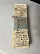 Bundle of Erie Railroad ticket coupons