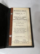 Erie Railroad Tariff No. 1-I of One Way Fares and 30-Day Excursion Fares, April 1, 1954