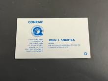 Conrail business card for John Sobotka