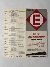 Erie Lackawanna system timetable, October 30, 1960