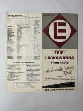 Erie Lackawanna system timetable, April 29, 1962