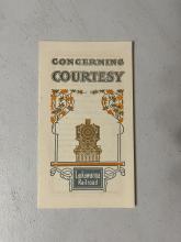 Concerning Courtesy, Lackawanna Railroad pamphlet (reproduction)