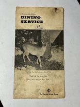 Erie Lackawanna Dinner Menu, 1960s